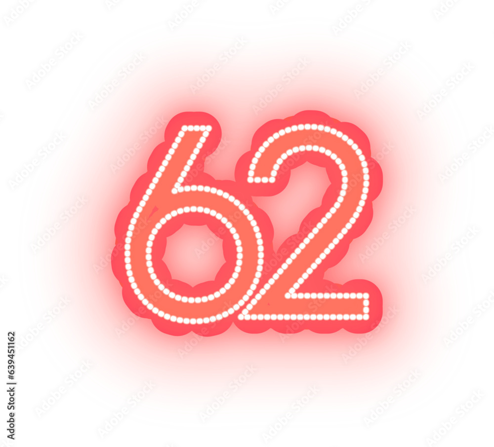 Glowing Red Neon Alphabet Letters, Numbers, and Signs on White Background Glowing Red Neon Alphabet Letters, Numbers, and Signs on White Background