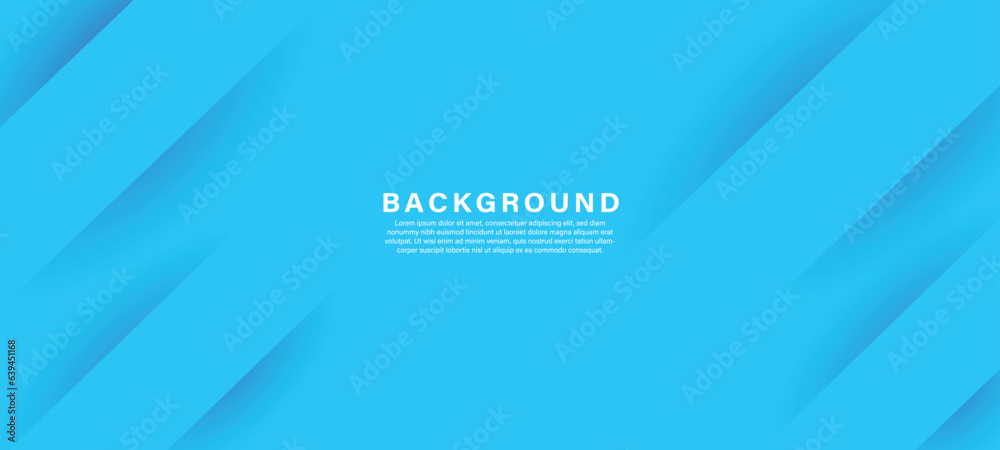 Blue background. Bright blue dynamic abstract background. Business banner for sales, event, holiday, party, birthday, falling. Fast moving 3d lines with soft shadow