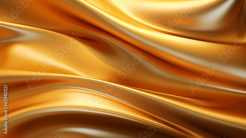 Elegance abstract soft focus wave glossy Gold fabric use for background