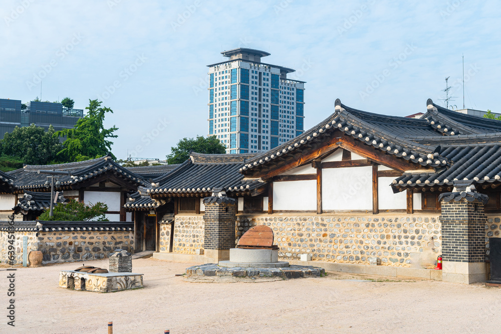 traditional hanok village in seoul, south korea traditional hanok village in seoul, south korea