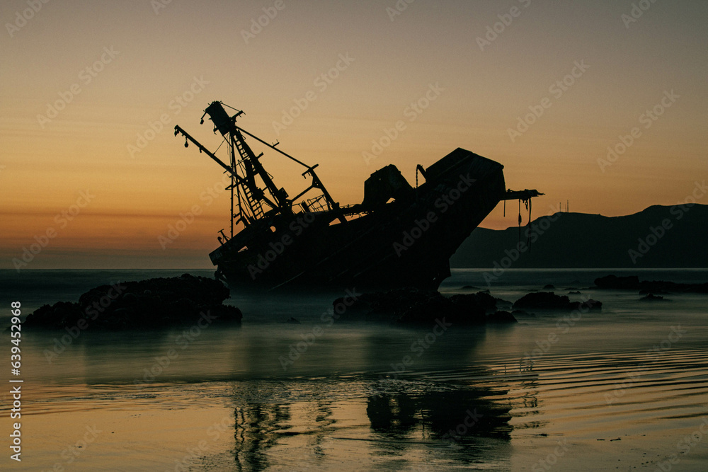 boat at sunset boat at sunset