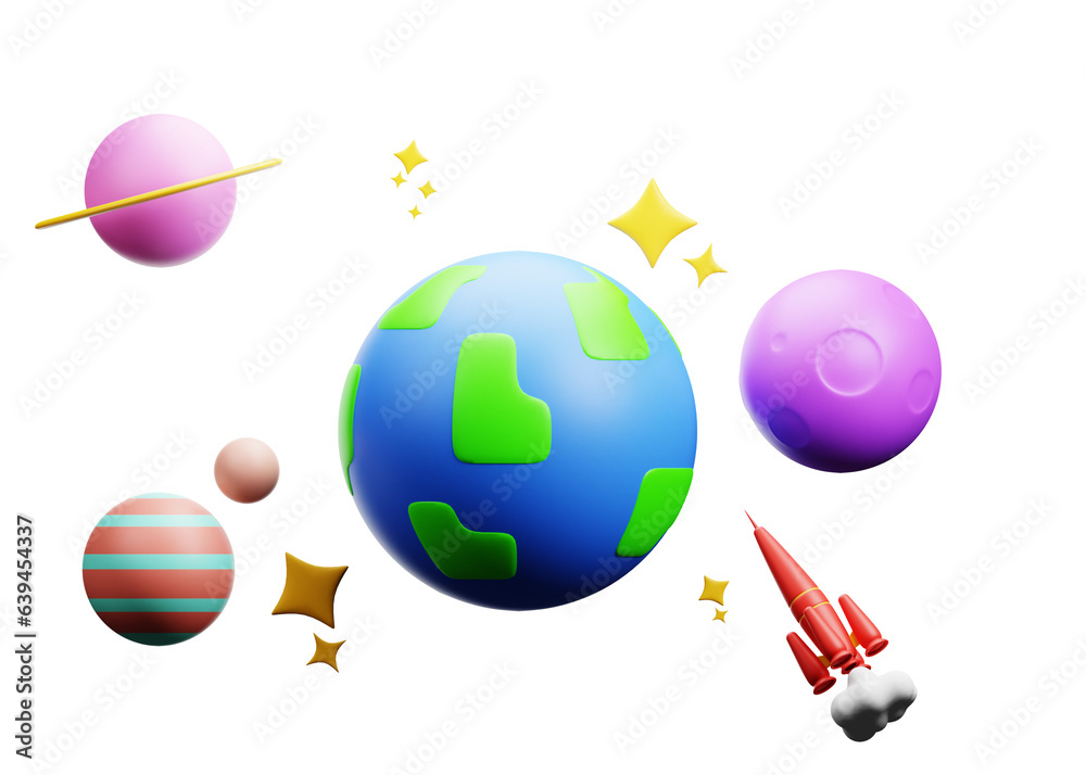 3D cute icons to complement the design 3D cute icons to complement the design