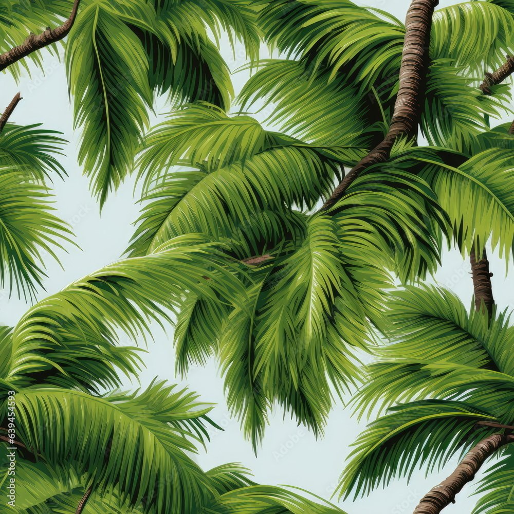 Seamless Pattern Coconut tree Seamless Pattern Coconut tree