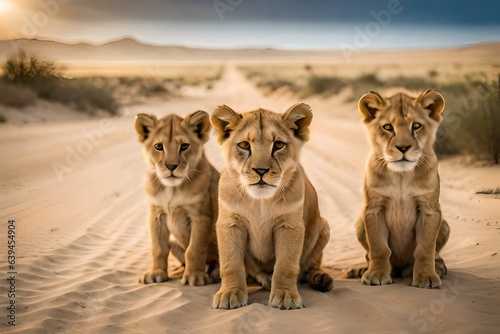lion and lioness generated ai