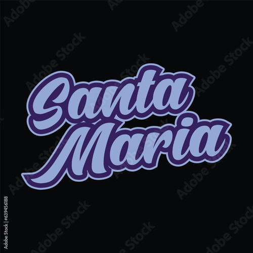 vector santa maria typography design
