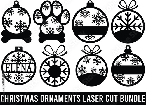 christmas ornaments laser cut bundle 