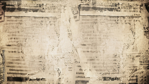 Newspaper texture background, AI Generated