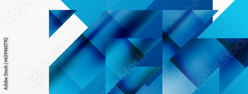 Vivid abstraction unfolds. Triangles in seamless harmony, composing dynamic geometric backdrop. Interplay of angles and hues forms captivating tapestry, evoking modernity and artistic allure