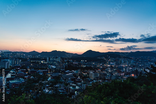 종로야경-낙산에서 바라 본-서울, 대한민국 