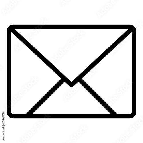 Mail letter outline icon