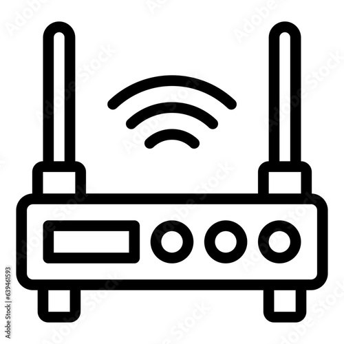 Router wifi internet outline icon