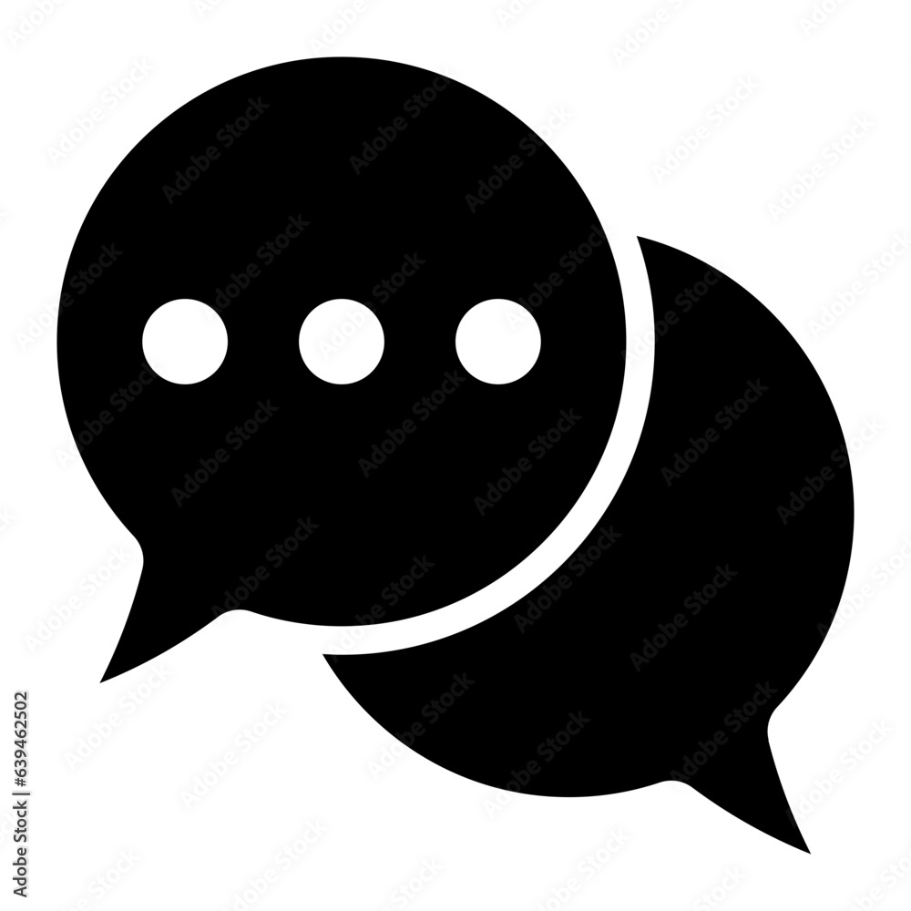 Chat message solid glyph icon Chat message solid glyph icon