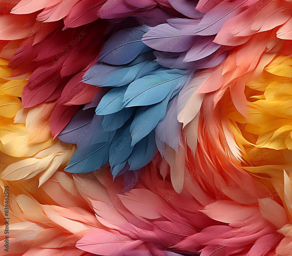 Fototapeta premium abstract colorful parrot seamless pattern, continuous design, uninterrupted motif, consistent repetition, harmonious texture, unbroken sequence,