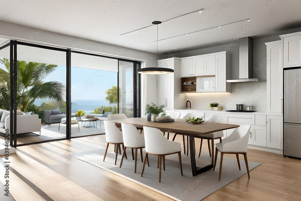 Fototapeta premium modern dining roomgernated ai