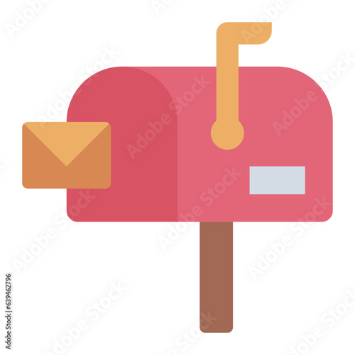 Postbox inbox flat icon