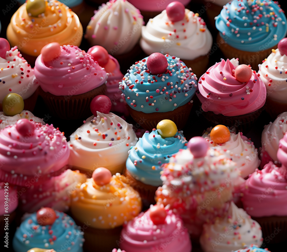 cupcakes with pink frosting seamless pattern, continuous design, uninterrupted motif, consistent repetition, harmonious texture, unbroken sequence, cupcakes with pink frosting seamless pattern, continuous design, uninterrupted motif, consistent repetition, harmonious texture, unbroken sequence,