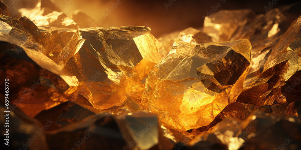 Gold Nugget Close-Up Abstract Background Gold Nugget Close-Up Abstract Background