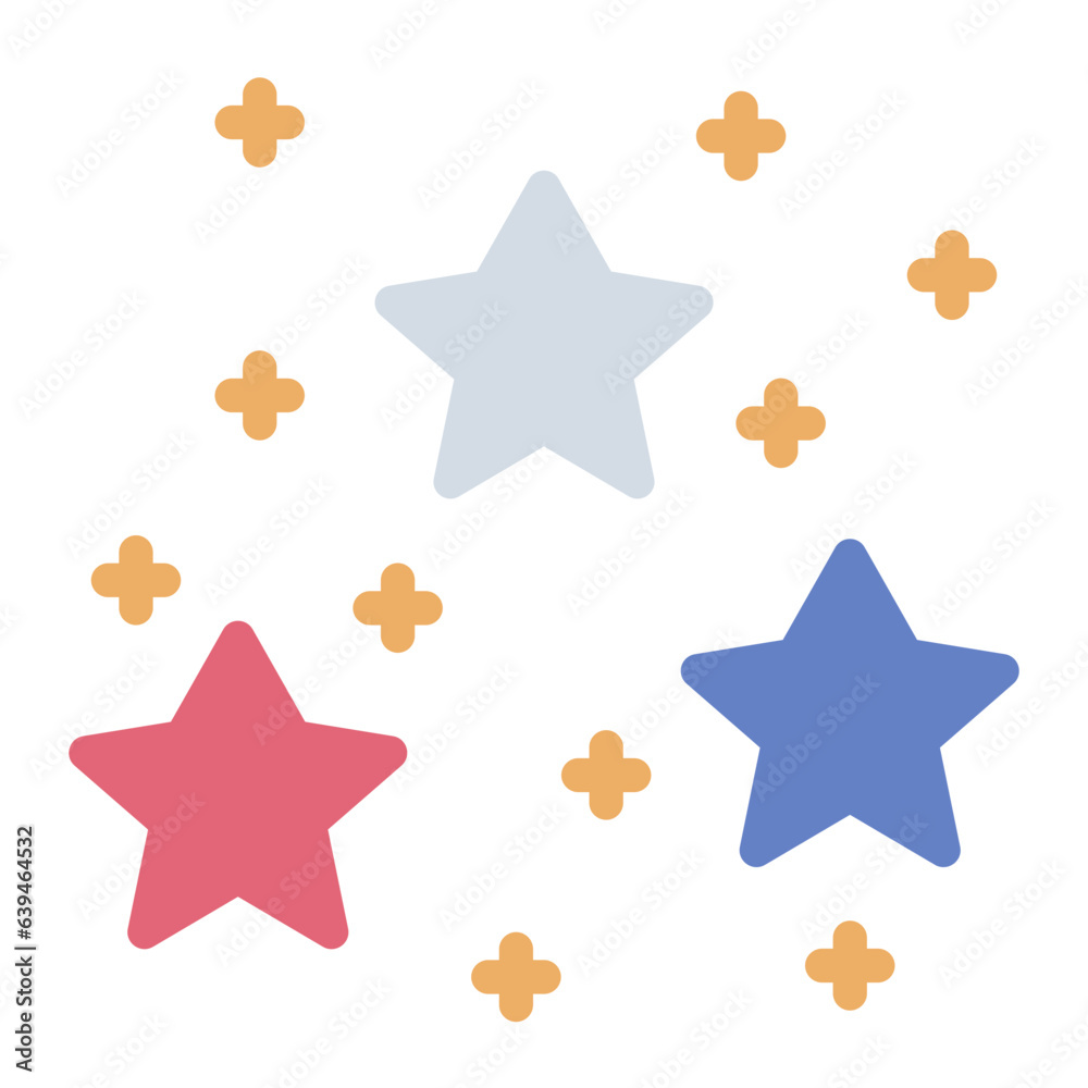 Obraz premium Star Space flat, icon