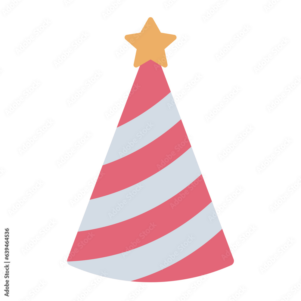 Birthday Party Hat flat, icon