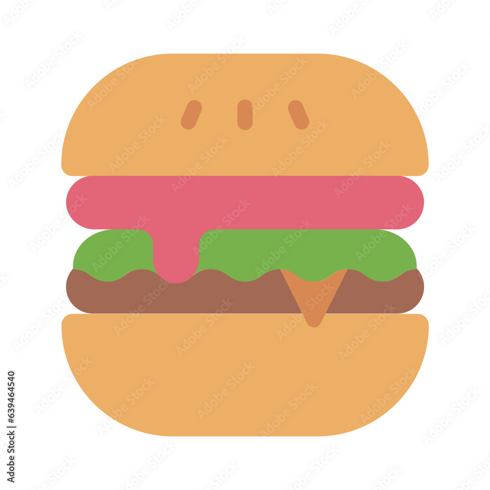 Burger flat, icon Burger flat, icon