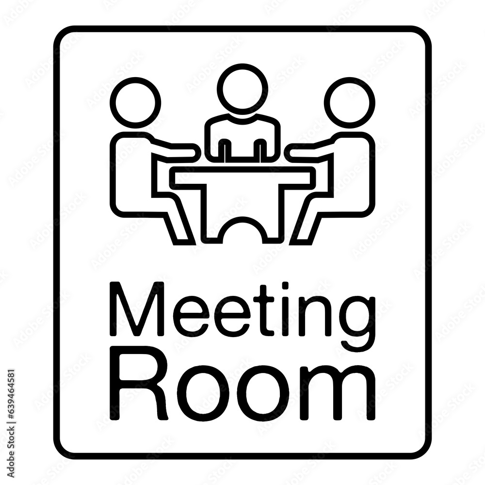 meeting room signs illustration