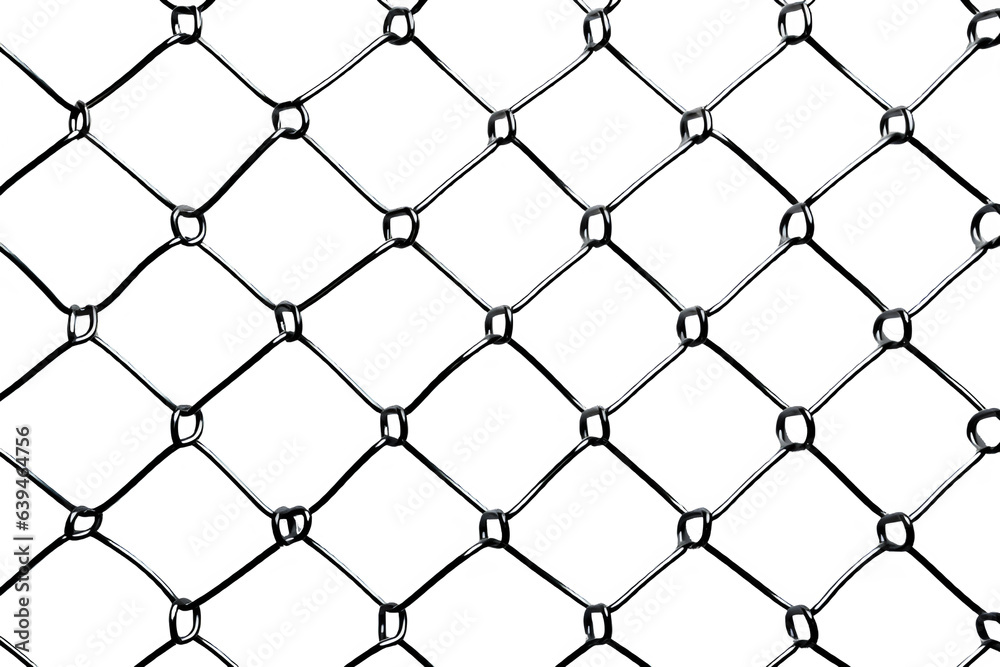 Naklejka premium iron net fence isolated on transparent background ,iron net isolated cut out ,generative ai