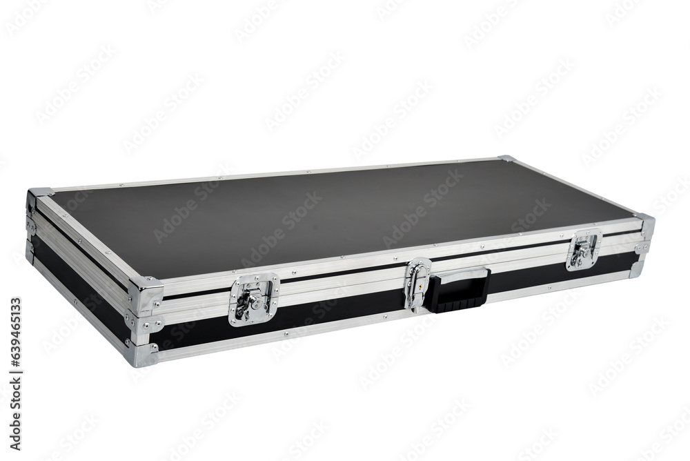 hard case Metallic rivets from a road bag, white background hard suitcase equipment box, protective carrying case hard case Metallic rivets from a road bag, white background hard suitcase equipment box, protective carrying case