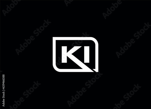 KI Letter logo design and monogram logo