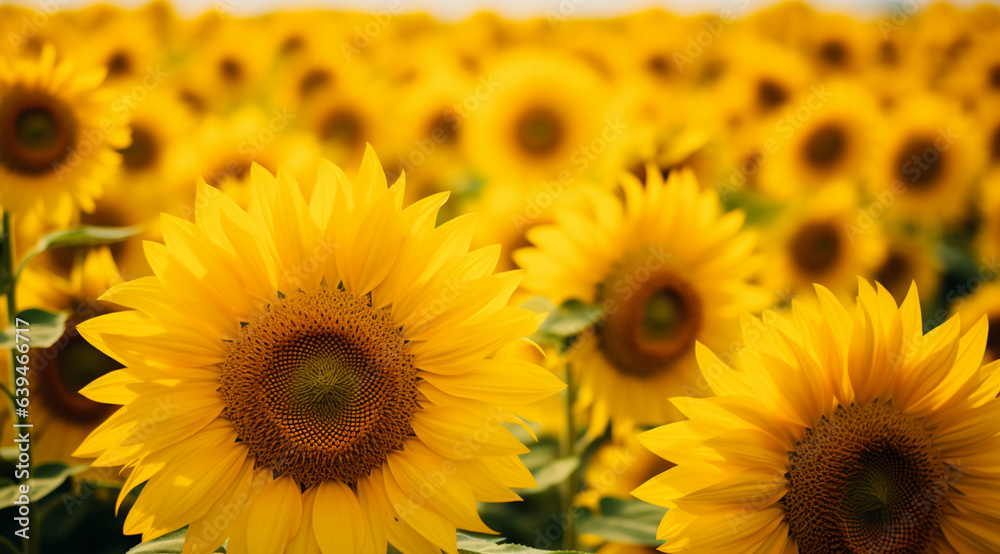 Naklejka premium 夏のひまわり