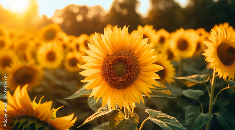 Fototapeta premium 夏のひまわり