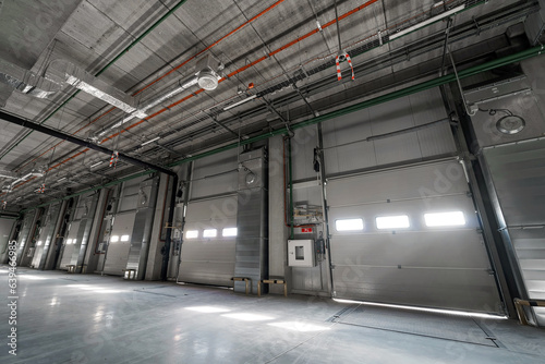 Interior of a large industrial warehouse