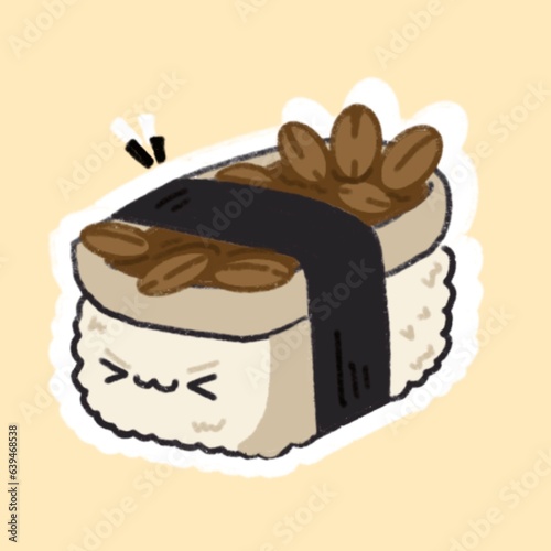 Coffee flavored sushi