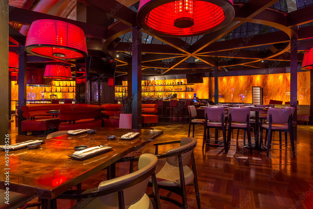Otoro Robata Grill and Sushi interior in the Mirage resort in Las Vegas