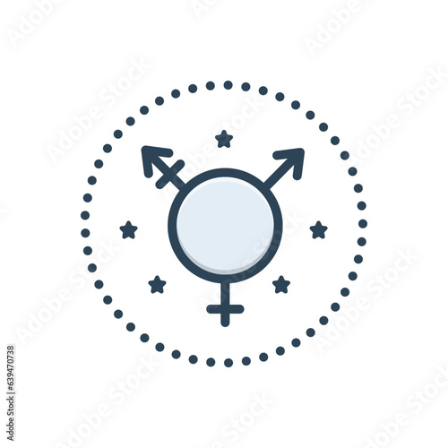 Color illustration icon for transexuales 
