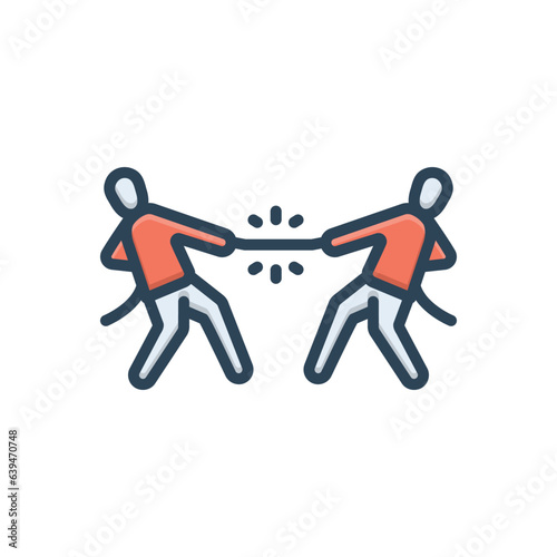 Color illustration icon for compete 