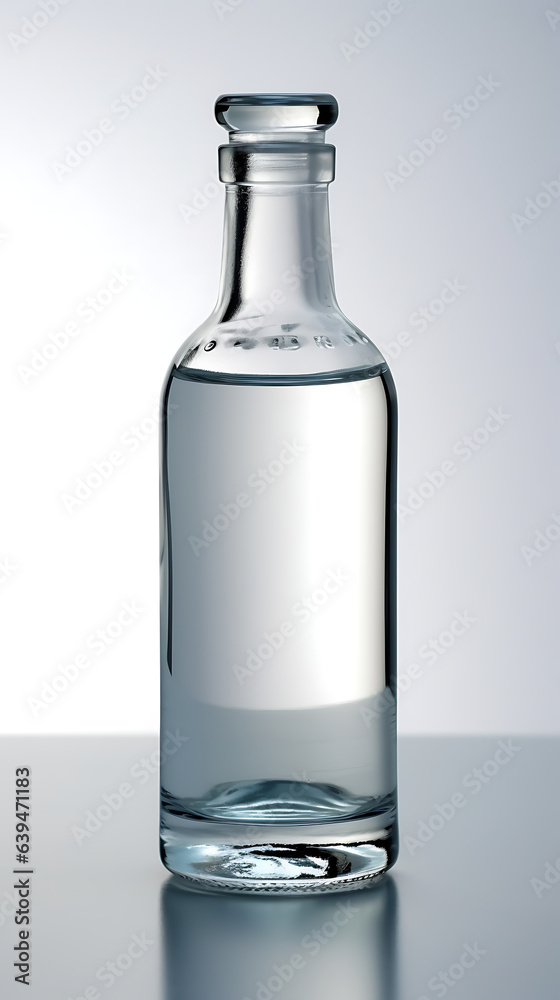 glass bottle on white