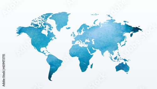 worldwide global map isolated on white background
