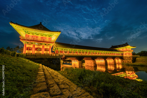 Woljeonggyo Bridge at night in Gyeongju  South Korea