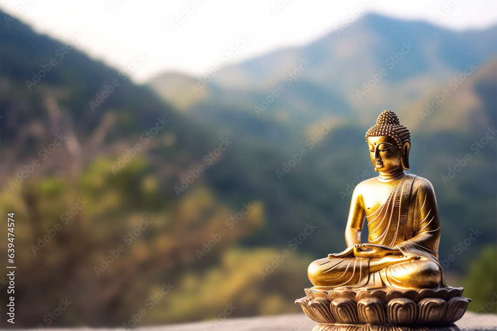 golden buddha statue generative ai golden buddha statue generative ai