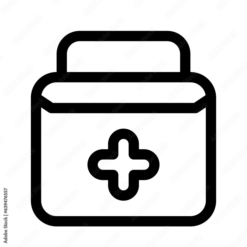 Obraz premium aid kit line icon