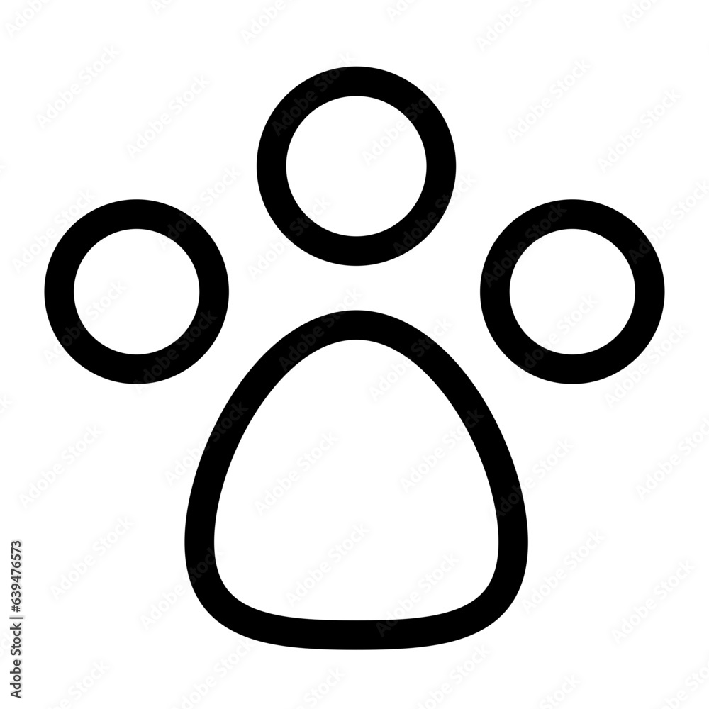paw line icon paw line icon