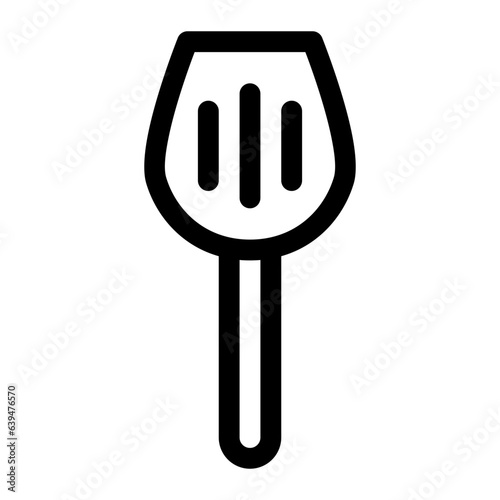 shovel line icon
