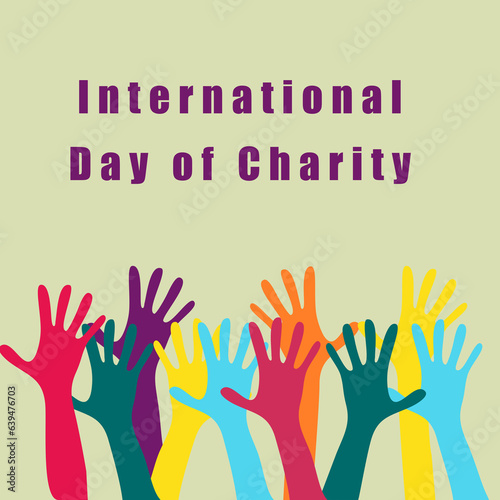 International day of charity, design illustration for theme charity day