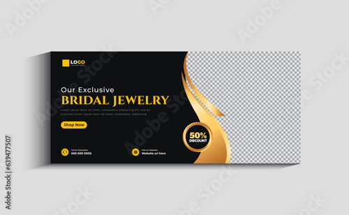 Jewelry Business Social media Cover Banner design Template