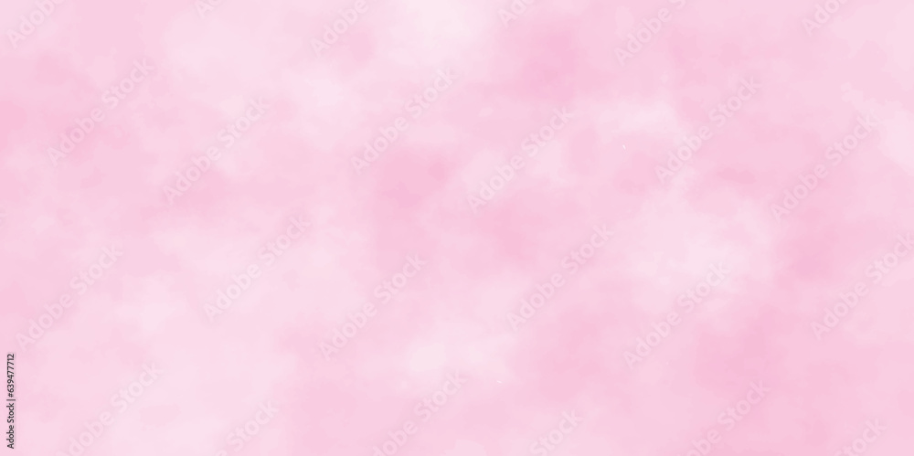 Stucco pink wall background or texture.Abstract brush painted sky fantasy pastel pink watercolor background, Decorative soft pink paper texture,