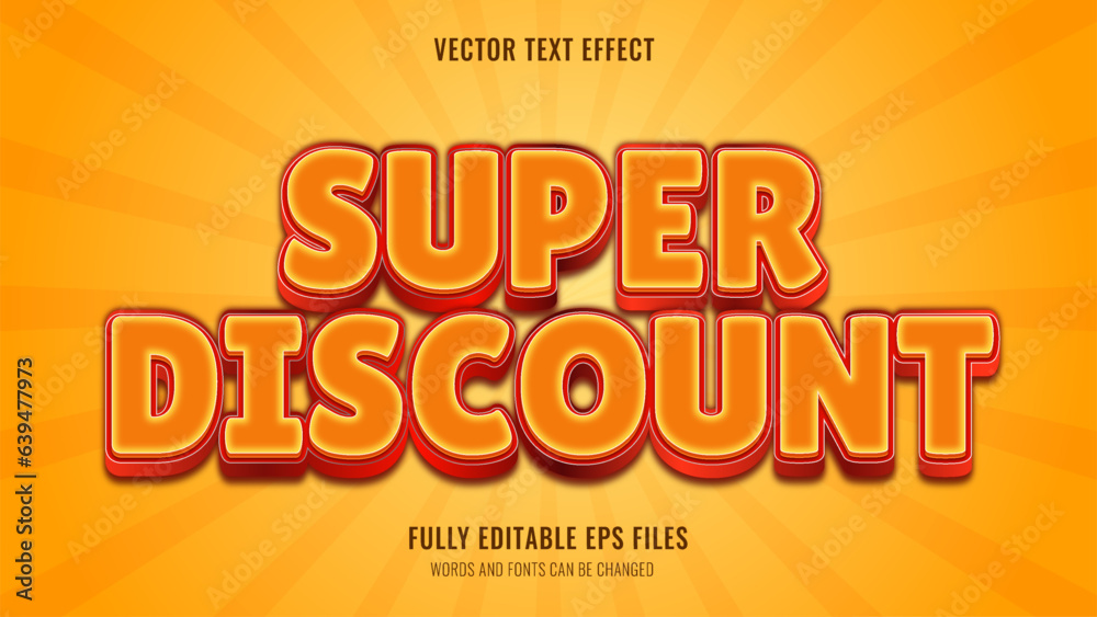 Super Discount text effect - Editable text effect