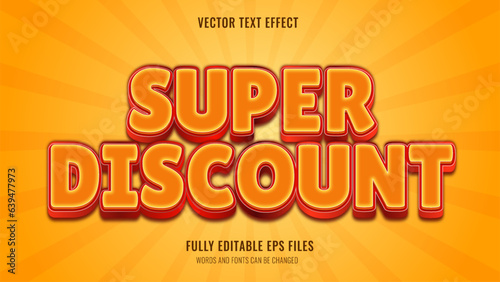 Super Discount text effect - Editable text effect