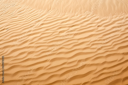 Close up of a sand dune with a wavy pattern