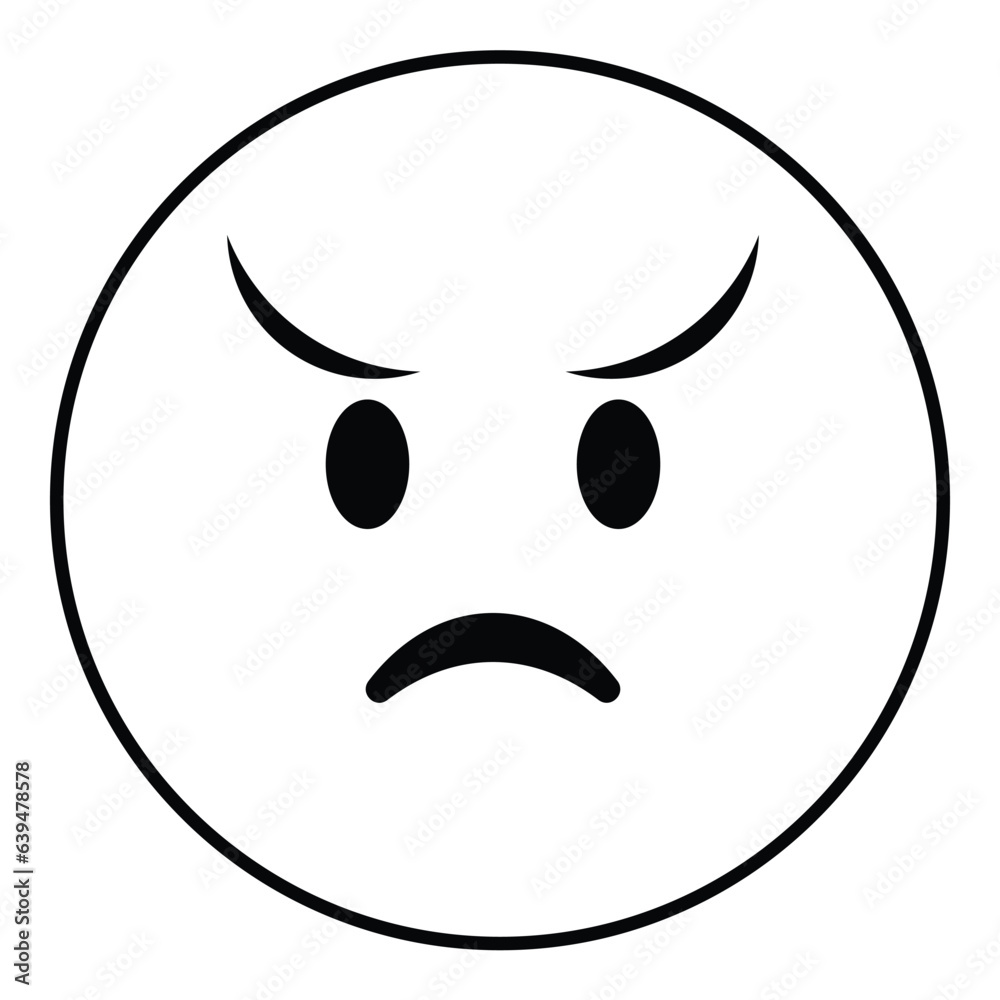 Fototapeta premium angry face icon vector