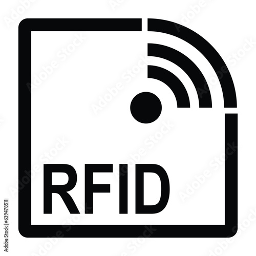 Radio Frequency Identification or RFID icon